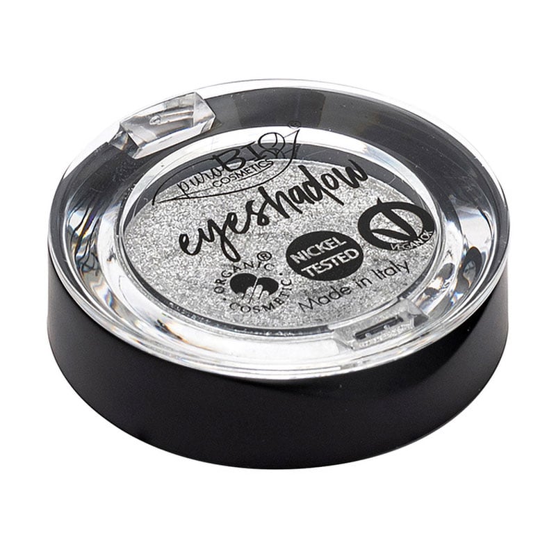 Компактні тіні для повік PuroBio Cosmetics Ecological Eyeshadow Shimmer 23 Silver, 2.5 г